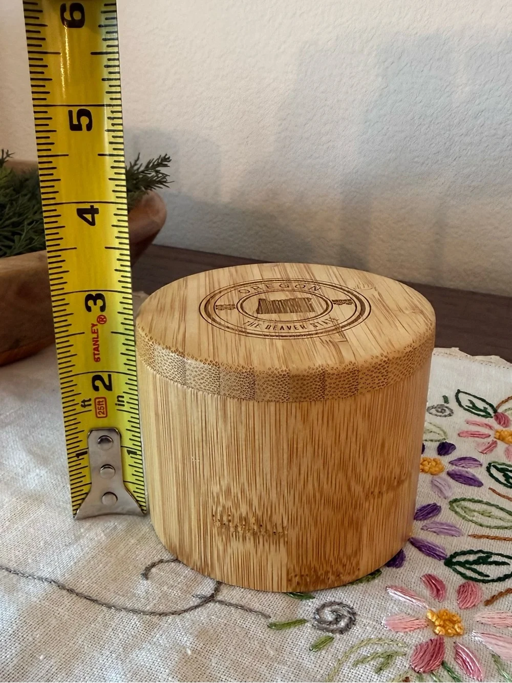 Totally Bamboo Oregon Beaver State Bamboo Salt Box Cellar